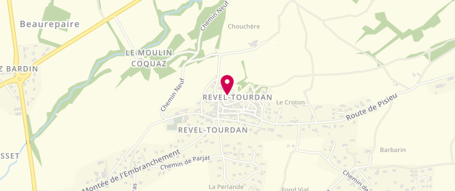 Plan de Accueil de loisirs la Perlande Revel Tourdan, 50 Montée du Château, 38270 Revel-Tourdan