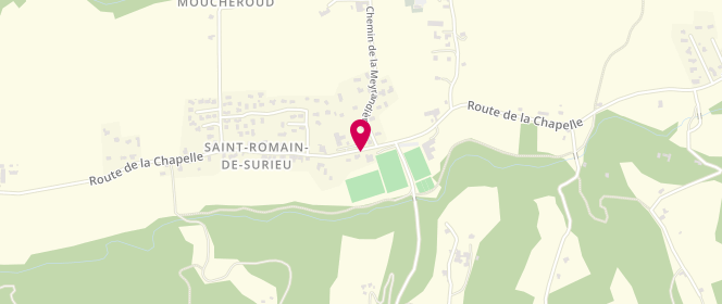 Plan de Centre de loisirs Les 4 Vents, 30 Route de la Chapelle, 38150 Saint-Romain-de-Surieu