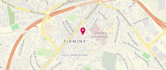 Plan de Accueil périscolaire - Ecole Saint Firmin, 13 Place du Breuil, 42700 Firminy