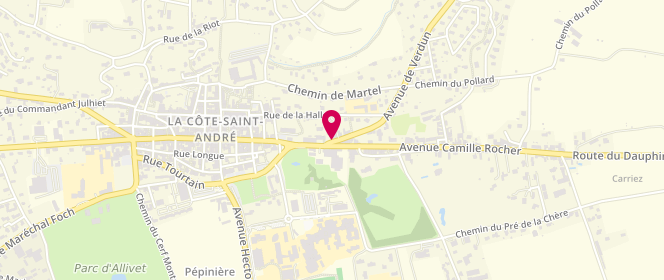 Plan de Accueil de loisirs centre social Les Sources, 3 Avenue de Verdun, 38260 La Côte-Saint-André