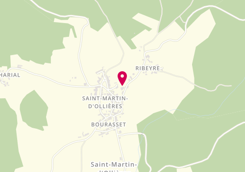 Plan de Ecole communale de saint Martin d'Ollières, Le Bourg, 63580 Saint-Martin-d'Ollières