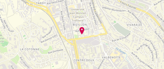 Plan de Amicale Laïque de Bizillon, 16 Rue Tréfilerie, 42100 Saint-Étienne