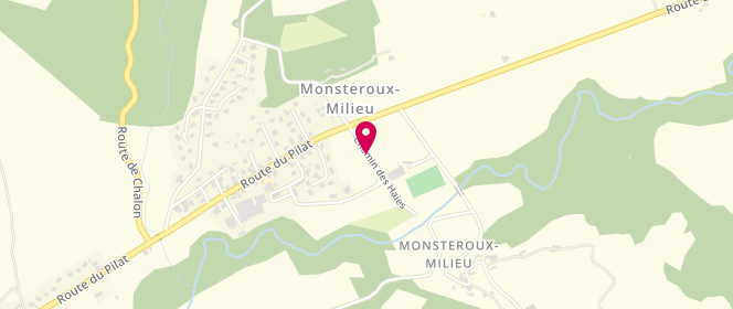 Plan de Centre Social Oviv Monsteroux-Milieu, 110 Chemin des Haies, 38122 Monsteroux-Milieu