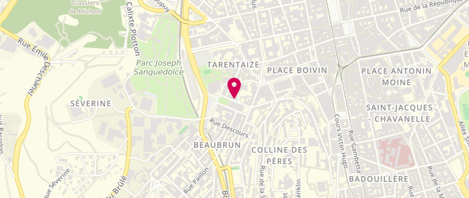 Plan de Centre Social Le Babet, 10 Rue Félix Pyat, 42000 Saint-Étienne