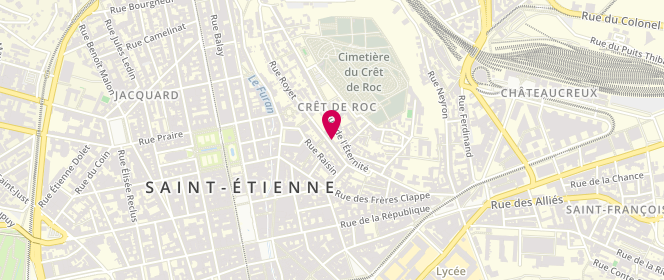 Plan de Amicale laïque du Crêt de Roch, 16 Rue Royet, 42000 Saint-Étienne