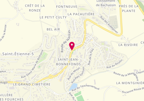Plan de Mairie de Saint-Jean-Bonnefonds, Boulevard Aristide Briand, 42650 Saint-Jean-Bonnefonds
