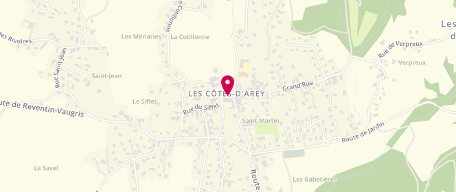 Plan de Accueil de loisirs périscolaire Les Côtes D'arey, 1 Place Arélis, 38138 Les Côtes-d'Arey