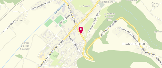 Plan de AFR Vallée de le Bourbre, 139 Rue du Champ de Mars, 38730 Virieu Sur Bourbre