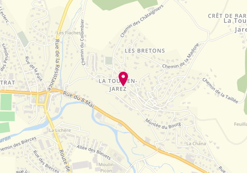 Plan de Centre de loisirs De La Tour En Jarez, 3 Rue des Bretons, 42580 La Tour-en-Jarez