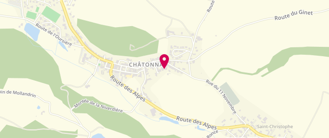 Plan de Accueil de loisirs Robinsons - Site Châtonnay, Impasse de la Cure, 38440 Châtonnay