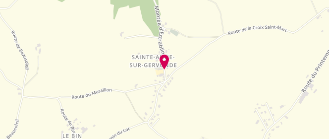 Plan de Accueil de loisirs périscolaire sainte Anne Sur Gervonde, 80 Rue Montée d'Estrablin, 38440 Sainte-Anne-sur-Gervonde