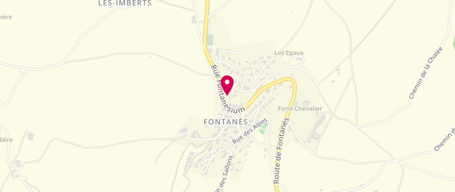 Plan de MJC de Fontanès, 1 Place du Platre, 42140 Fontanès