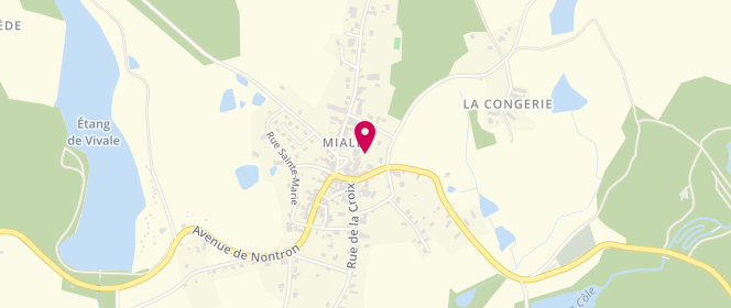 Plan de Accueil périscolaire de Miallet, Bourg, 24450 Mialet