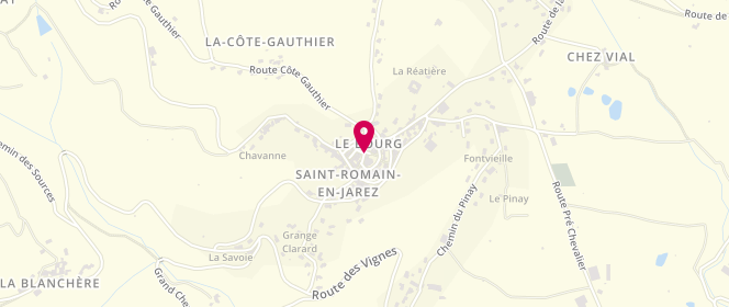 Plan de Accueil périscolaire Commune Saint Romain En Jarez, Place du Plâtre, 42800 Saint-Romain-en-Jarez