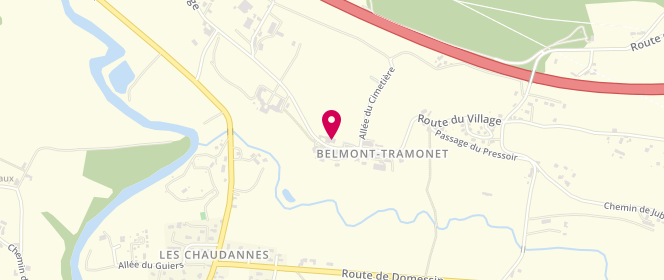 Plan de Accueil de loisirs périscolaire Champagneux, 670 Route du Village, 73330 Belmont-Tramonet