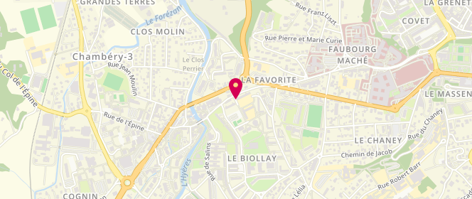 Plan de Accueil de loisirs périscolaire Biollay, Rue Gotteland, 73000 Chambéry