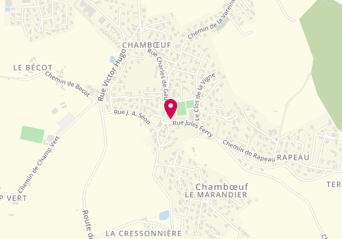 Plan de Centre de loisirs de Chamboeuf, Place de l'Église, 42330 Chambœuf
