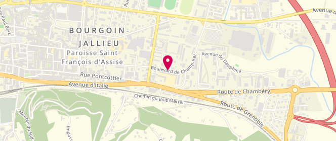 Plan de Accueil de loisirs Claude Chary, 8-10 Boulevard de Champaret, 38300 Bourgoin-Jallieu