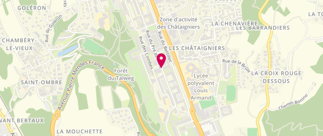 Plan de Accueil de loisirs périscolaire Des Combes, Rue du Pré de l'Ane, 73000 Chambéry
