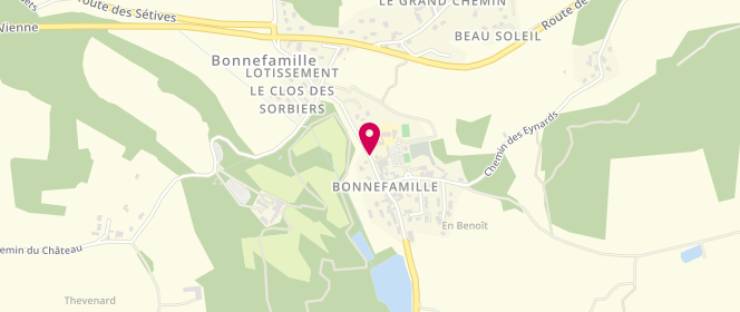 Plan de Accueil de loisirs périscolaire Bonnefamille, 473 Rue des Étangs, 38090 Bonnefamille