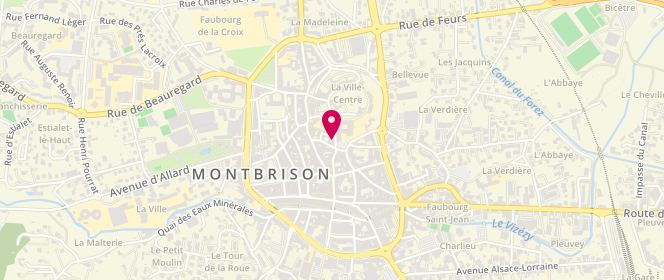 Plan de Centre social de Montbrison, 13 Place Pasteur, 42600 Montbrison