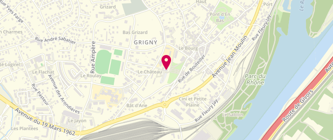Plan de AL périscolaire Mairie de Grigny, 3 Avenue Jean Estragnat, 69520 Grigny
