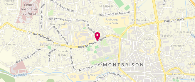 Plan de Accueil de loisirs extrascolaire - Centre Paul Cézanne, 13 Rue de Beauregard, 42600 Montbrison