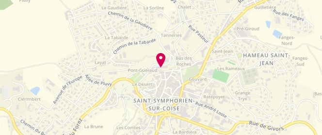 Plan de AL du Centre Socio Culturel des Hauts du Lyonnais, 57 Rue des Tanneries, 69590 Saint-Symphorien-sur-Coise