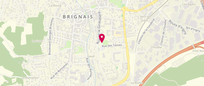 Plan de AL MJC Brignais, 47 Rue de la Giraudière, 69530 Brignais