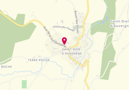 Plan de Accueil de loisirs Saint Dier D'auvergne, 9 Rue de la Gendarmerie, 63520 Saint-Dier-d'Auvergne