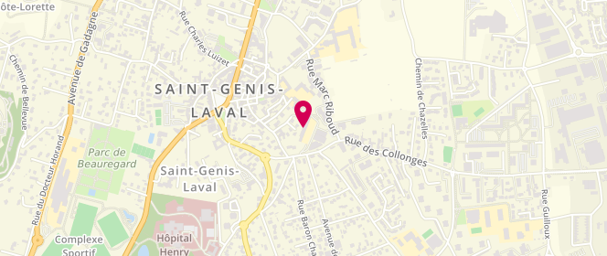 Plan de AL Accueil Enfance de Saint Genis Laval, 3 Rue Emile Dorel, 69230 Saint-Genis-Laval