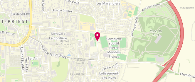 Plan de AL Centre Maternel P. Kergomard, 28 Avenue Pierre Mendès France, 69800 Saint-Priest