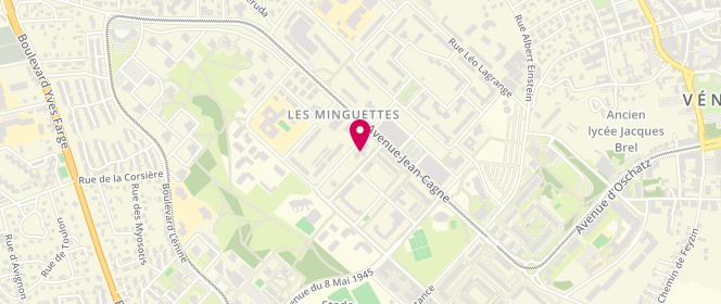 Plan de AL des centres sociaux des Minguettes, 5 Rue Aristide Bruant, 69200 Vénissieux