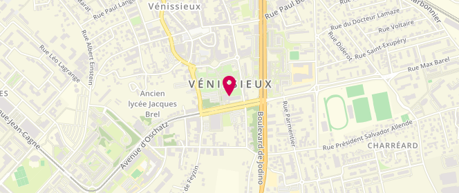 Plan de Accueil de loisirs Ludothèque Jules Guesde, 55 Rue Joannès Vallet, 69200 Vénissieux