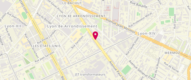 Plan de AL Centre Social Langlet-Santy, 96 Avenue Paul Santy, 69008 Lyon