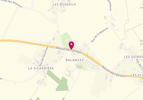 Plan de Accueil périscolaire école Balanzac, 49 Route de l'Océan, 17600 Balanzac