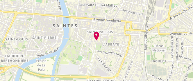 Plan de Accueil de loisirs Saint Pallais la boîte à malices, Rue Pontamillion, 17100 Saintes