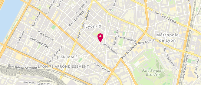 Plan de AL Maison de l'Enfance du 7ème, 2 Rue du Repos, 69007 Lyon