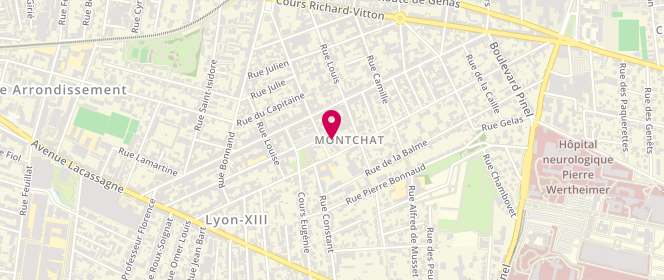 Plan de AL MJC de Montchat, 53 Rue Charles Richard, 69003 Lyon