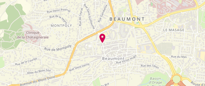 Plan de Accueil de loisirs Mairie de Beaumont, Rue de la Victoire, 63110 Beaumont