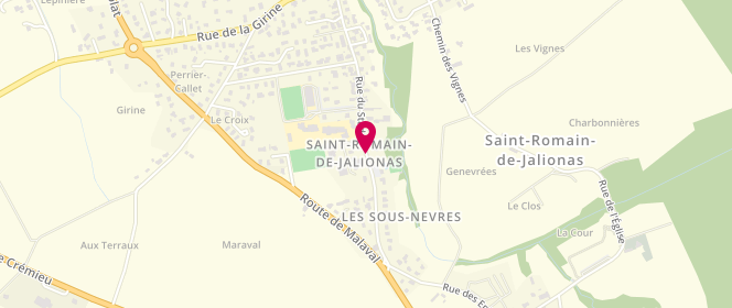Plan de Secteur Jeunes Saint Romain de Jalionas, 52 Rue Stade, 38460 Saint-Romain-de-Jalionas