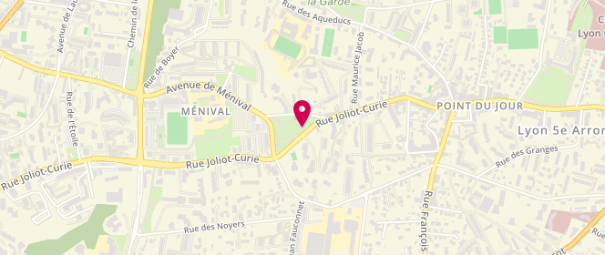 Plan de AL Maison de l'Enfance de Ménival, 60 Rue Joliot Curie, 69005 Lyon