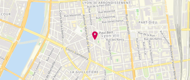 Plan de AL Maison pour Tous des Rancy, 249 Rue Vendôme, 69003 Lyon