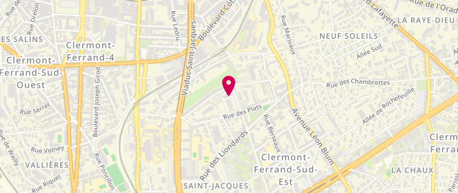 Plan de Centre Socioculturel Georges Brassens - Ville de Clermont-Ferrand, Rue Sévigné, 63000 Clermont-Ferrand
