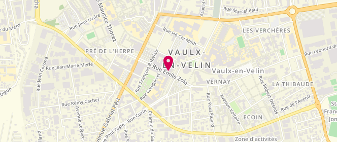 Plan de AL du Centre Social le Grand Vire, 23 Rue Jules Romains, 69120 Vaulx-en-Velin