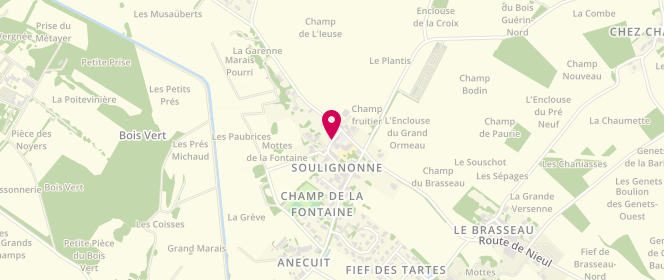 Plan de Accueil jeunes Salle des fêtes de Soulignonnes, Le Bourg Rue de la Mairie, 17250 Soulignonne
