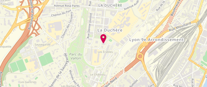 Plan de AL Centre Social Duchère Plateau, 235 Avenue du Plateau, 69009 Lyon