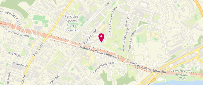 Plan de AL Centre social et culturel du Parc de la Jeunesse, 18 Rue Paul Painlevé, 69300 Caluire-et-Cuire