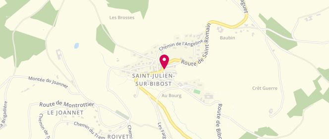 Plan de AL périscolaire de Saint Julien sur Bibost, 27 Place de la Mairie, 69690 Saint-Julien-sur-Bibost