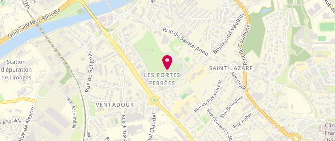 Plan de Accueil de loisirs Les Portes Ferrees, 38 Rue Domnolet Lafarge, 87000 Limoges